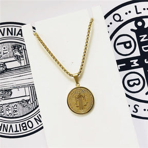 Cadena y colgante de acero - San Benito