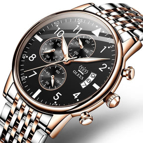 OLEVS Men's Slim Casual Watch - Tungsten Steel - Elegance and comfort for everyday life