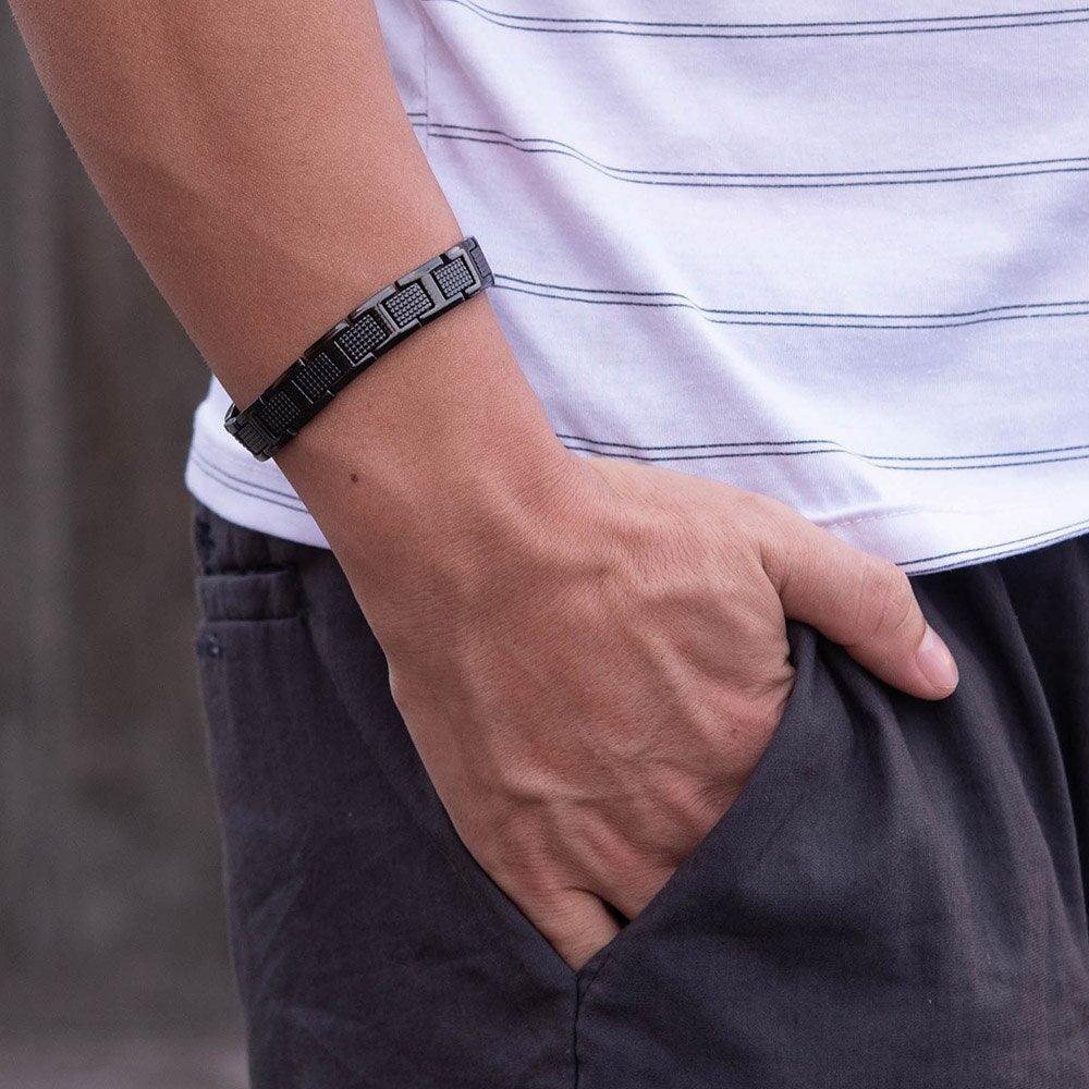 Pulsera de acero magnética