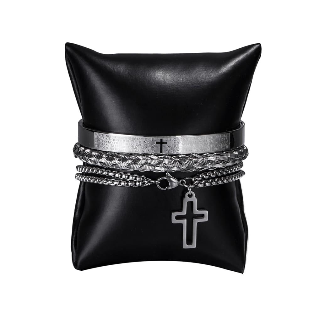 Pulsera Crucifijo - 3 piezas