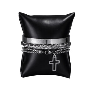Pulsera Crucifijo - 3 piezas