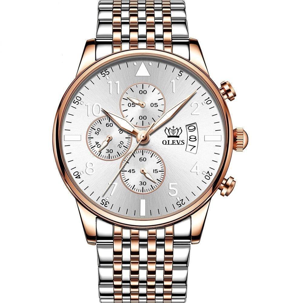 Relógio Casual Masculino Slim OLEVS - Aço tungstênio – Elegância e conforto para o dia a dia