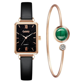 Seraphina Rectangular Watch and Bracelet 