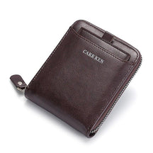 Carteira de Couro Masculina Carr Ken com Zíper Slim