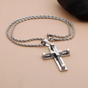Steel Crucifix Chain - Holy Cross