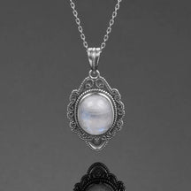 Collar con piedra natural - luz de luna