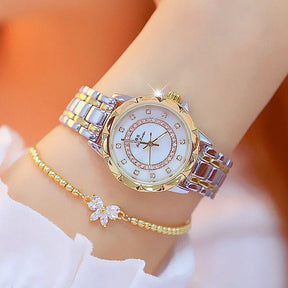 Relógio e Bracelete Victoria Cravejado