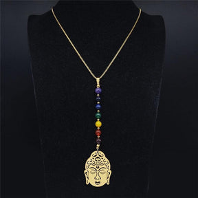 Collar de acero con cromoterapia - Buda
