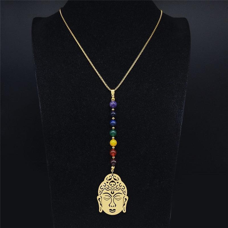 Collar de acero con cromoterapia - Buda