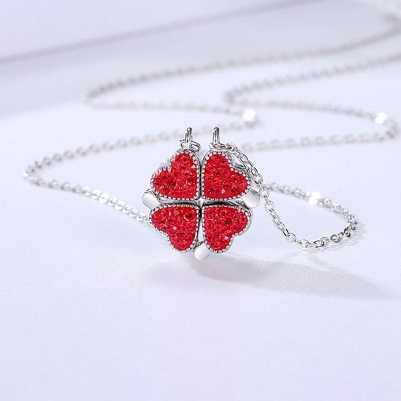 Collar de trébol de cuatro hojas - Corazón