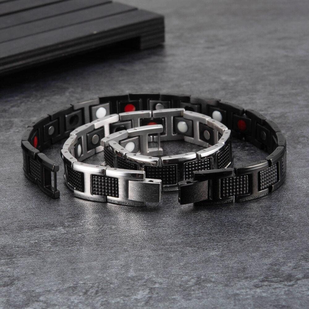 Pulsera de acero magnética