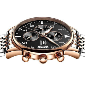 OLEVS Men's Slim Casual Watch - Tungsten Steel - Elegance and comfort for everyday life