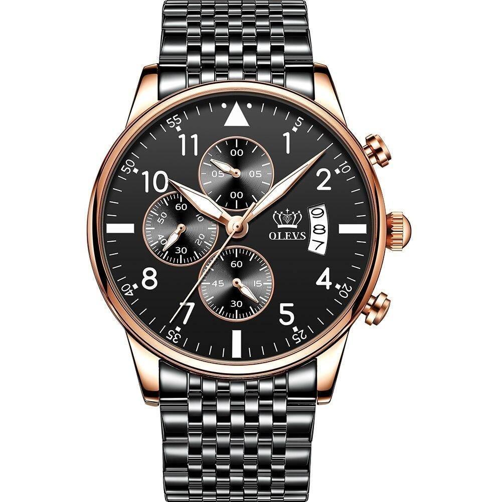 Relógio Casual Masculino Slim OLEVS - Aço tungstênio – Elegância e conforto para o dia a dia