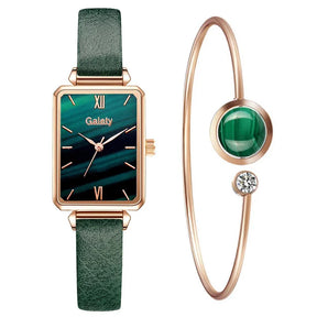 Seraphina Rectangular Watch and Bracelet 