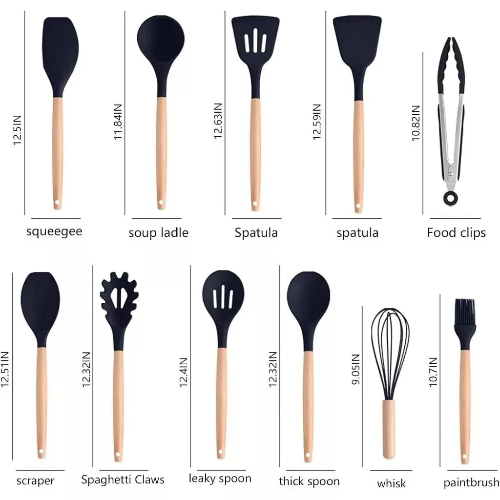 19-Piece Kitchen Utensil Kit Complete with Cutting Board