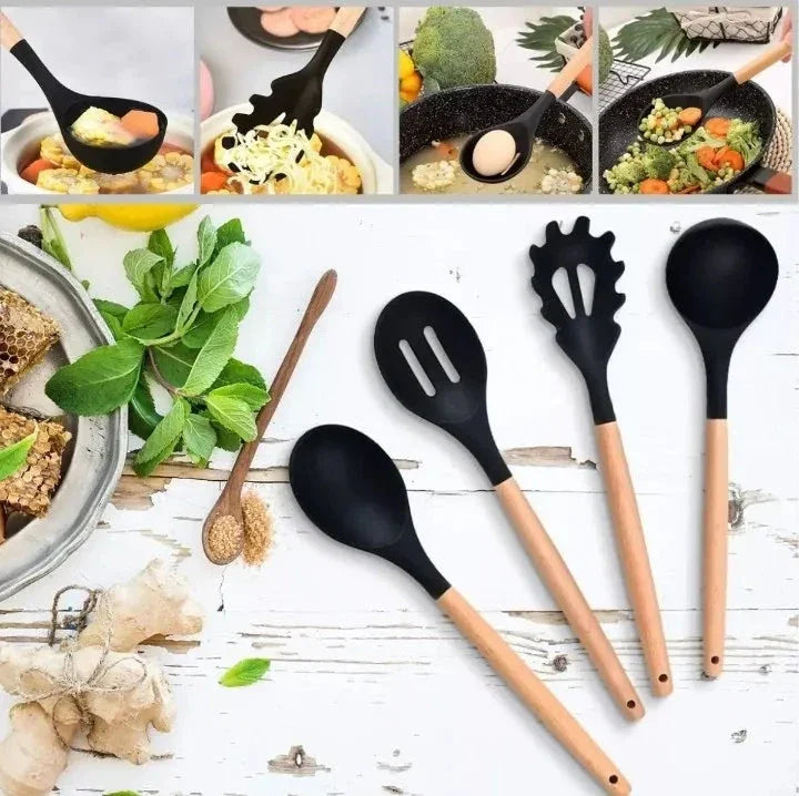 19-Piece Kitchen Utensil Kit Complete with Cutting Board