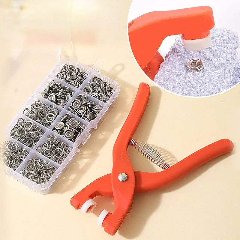 Fastener Pliers Kit + 400 Snap Buttons - SnapFix
