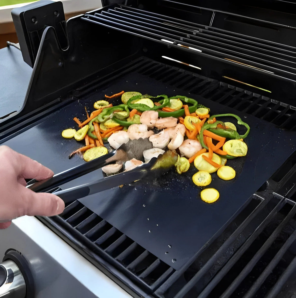 Kit with 3 Reusable Non-Stick Barbecue Thermal Blankets