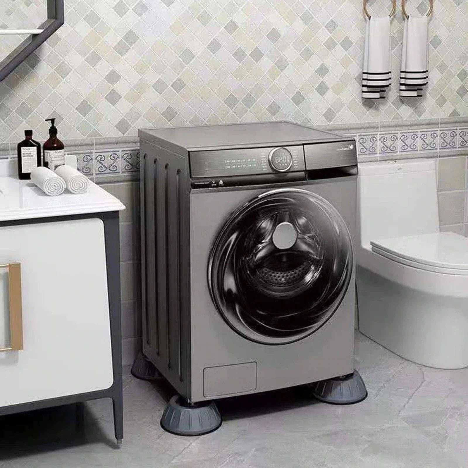 Kit with 4 Anti-Vibration Feet for Washing Machine