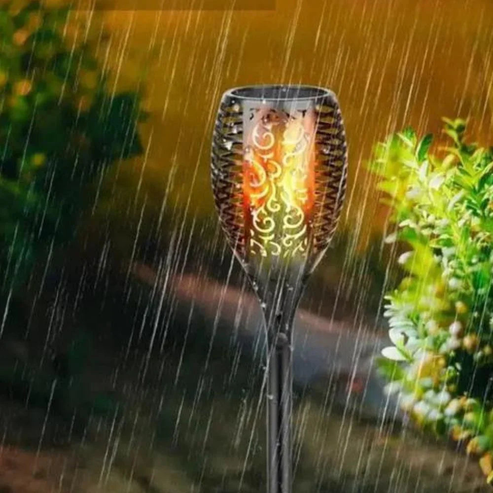 Waterproof Solar LED Torch Light - FireGlow