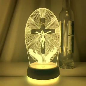3D Jesus LED Decoration Lamp 16 Colors