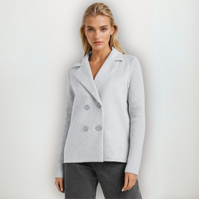 SORELLE™ - Elegant Knit-Sleeve Blazer