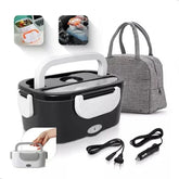 Portable Stainless Steel Electric Thermal Lunch Box Bivolt + Thermal Bag