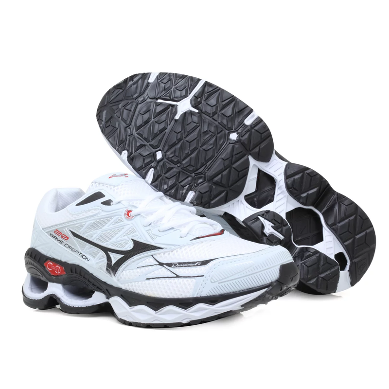 Compre 1 leve 2 Tênis Mizuno Wave 20 Pro Masc + Fem