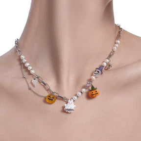 Collar de calabaza y fantasma – Estilo Halloween