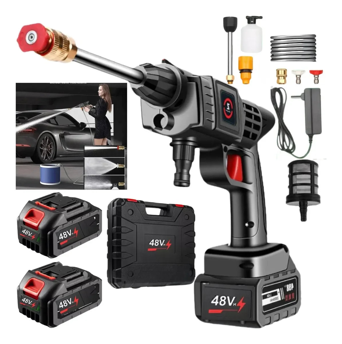 Professional Rechargeable High Pressure Washer Gun