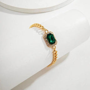 Pulseira em Elos e Esmeralda - Sundian - Sundian
