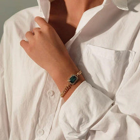 Pulseira em Elos e Esmeralda - Sundian - Sundian