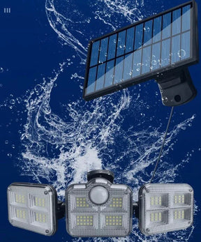 Foco LED solar de 800 W y 3 cabezales - EcoLight