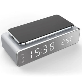 Digital Clock with Wireless Charger - TechCharge