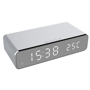 Digital Clock with Wireless Charger - TechCharge