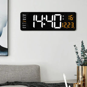 Digital Wall Clock with Remote Control and Alarm