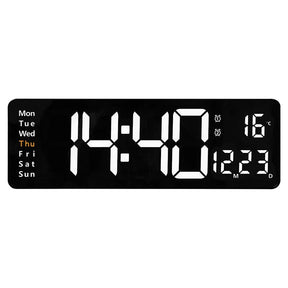 Digital Wall Clock with Remote Control and Alarm