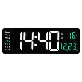 Digital Wall Clock with Remote Control and Alarm