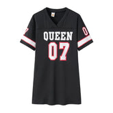 Camiseta con letras estampadas: verano, estilo europeo y americano 