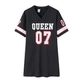 Camiseta con letras estampadas: verano, estilo europeo y americano 