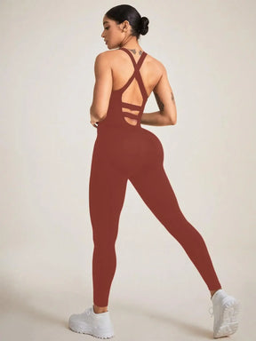 Seamless Women's Shapewear Bodysuit – Crisscross Straps, Tummy Control 