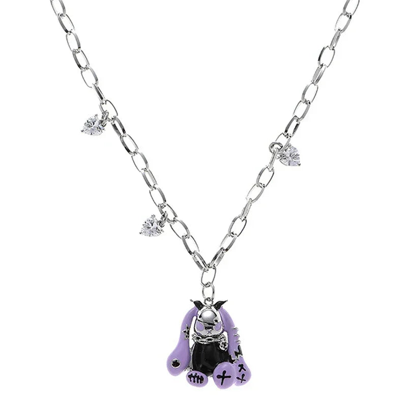 Collar de conejo punk - Cadena de 50 cm