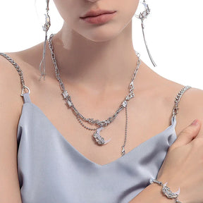 Collar Lunar Magic en plata 925 – Cadena de 43 cm