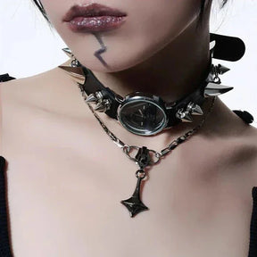 Gargantilla Cyberpunk Ajustable – Estilo Futurista en Talla Única