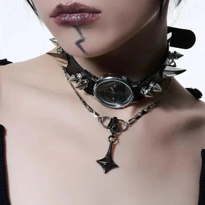 Gargantilla Cyberpunk Ajustable – Estilo Futurista en Talla Única