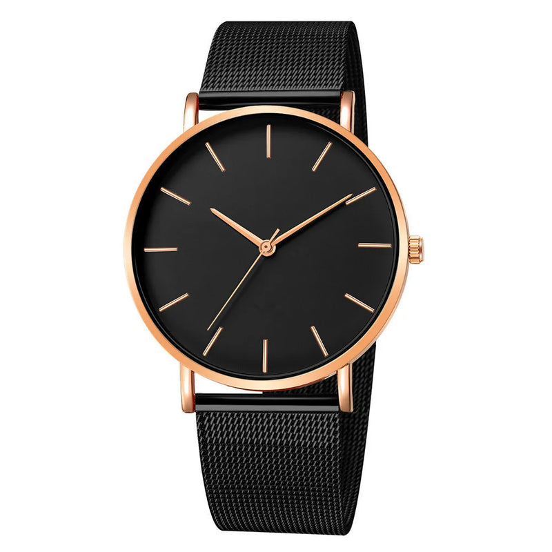 RUNERR Relógio Unisex Original Minimalista Quartzo Impermeável - Aço Inoxidável 42mm