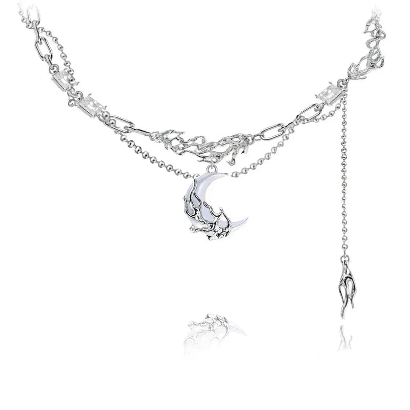 Collar Lunar Magic en plata 925 – Cadena de 43 cm