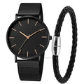 RUNERR Relógio Masculino Original Minimalista Quartzo Impermeável - Aço Inoxidável 40mm