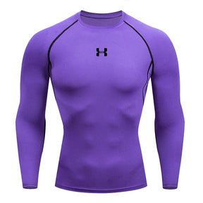Camiseta de compresión de manga larga para hombre – Deportes y fitness 