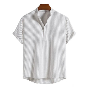 Camisa elegante de lino Zooper: diseño moderno con un toque clásico